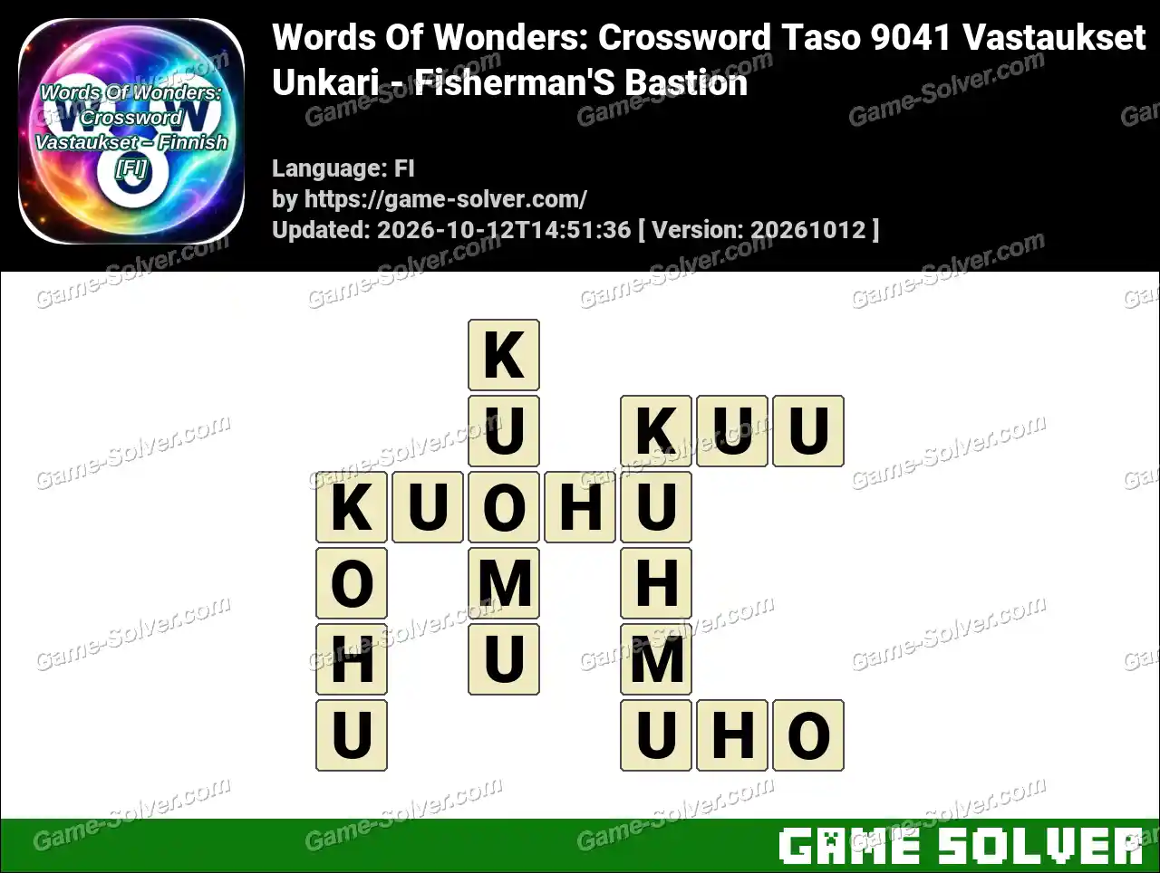 Words Of Wonders: Crossword Taso 9041 Vastaukset – Unkari – Fisherman’S Bastion